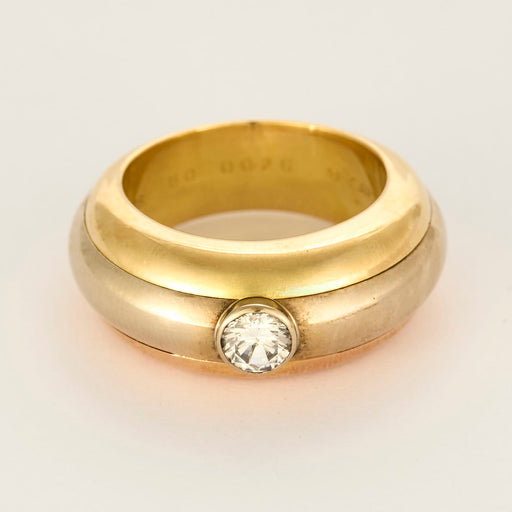 Bague 56 CARTIER - Trinity - Importante bague jonc trois ors et diamant 58 Facettes DV28278-1
