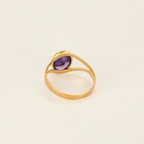 Bague 52 Bague en or jaune, améthyste 58 Facettes DV27342-8-52-1