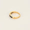 Bague 52 Alliance en or jaune, diamants et saphirs 58 Facettes DV27342-7-52-1
