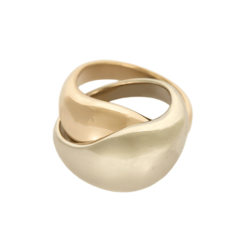 Bague 51 POMELLATO – Double bague en or jaune et or gris. 58 Facettes DV27468-17-51-2