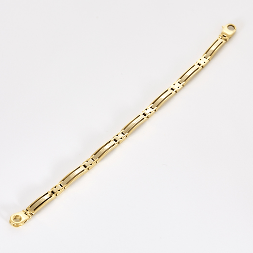 Bracelet Bracelet de type gourmette en or blanc et or jaune 58 Facettes DV15012-3