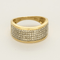 Bague 51 Bague jonc en or jaune et or gris, diamants 58 Facettes DV26327-9