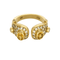 Bague 53 Bague en or jaune ouverte saphirs jaune et diamants 58 Facettes DV26327-14