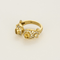 Bague 53 Bague en or jaune ouverte saphirs jaune et diamants 58 Facettes DV26327-14