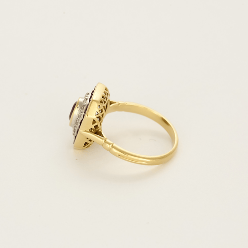 Bague 52 Bague en or jaune , rubis et diamants 58 Facettes DV26327-17-52-1