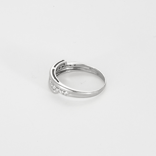 Bague 52 Demie Alliance en or gris et diamants 58 Facettes DDV24085-2-52-1
