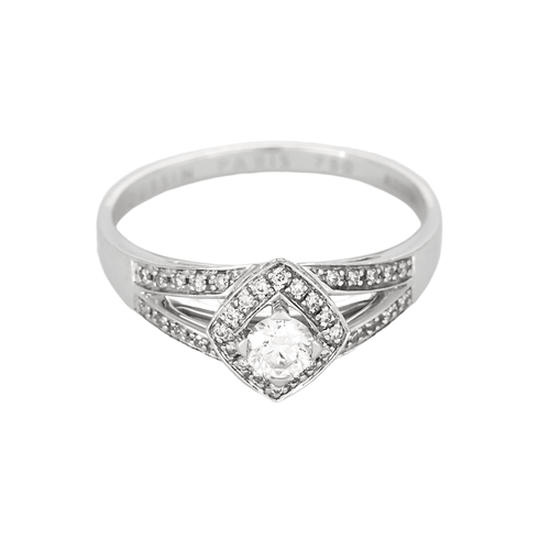 Bague 52 Mauboussin Bague Solitaire Love my Love N°2 en or gris et diamants 58 Facettes DV24085-1
