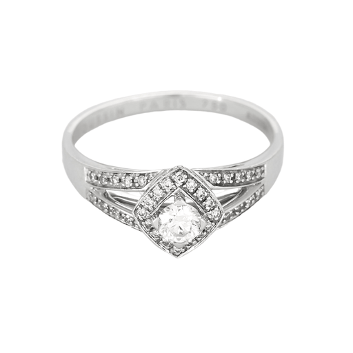 Bague 52 Mauboussin Bague Solitaire Love my Love N°2 en or gris et diamants 58 Facettes DV24085-1
