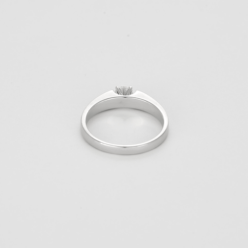 Bague 56 Bague solitaire en or gris et diamant 0.30 carat 58 Facettes DV27556-8
