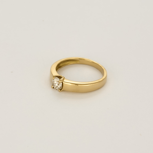 Bague 54 Bague solitaire en or jaune, diamant 0.45 carat environ. 58 Facettes DV27556-7