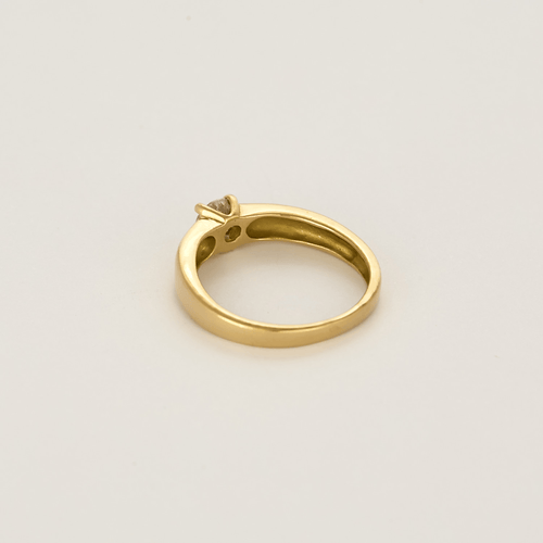 Bague 54 Bague solitaire en or jaune, diamant 0.45 carat environ. 58 Facettes DV27556-7