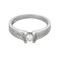 Bague solitaire en or gris diamant 0.20 carat environ.