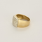 Importante bague jonc en or jaune, or blanc et diamants