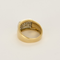 Importante bague jonc en or jaune, or blanc et diamants
