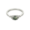 Bague 51,5 Bague Solitaire en or blanc, saphir vert et diamants 58 Facettes DV17636-1-515-5