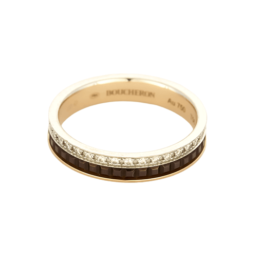 Bague 56 BOUCHERON - Quatre - Alliance en or rose, or gris et diamants 58 Facettes DV0386-3-56-3