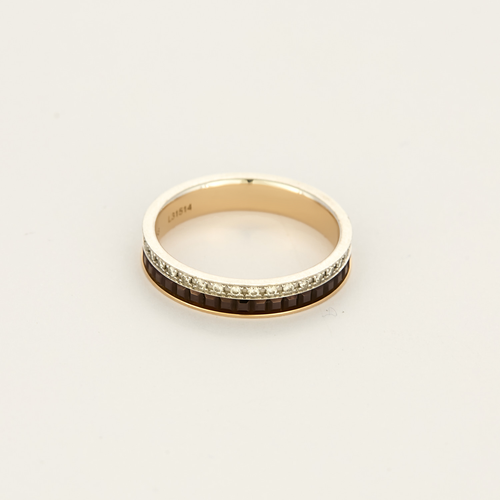 BOUCHERON - Quatre - Alliance en or rose, or gris et diamants