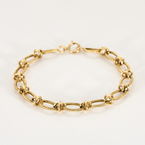 Elegant Bracelet en or jaune à maille torsadée