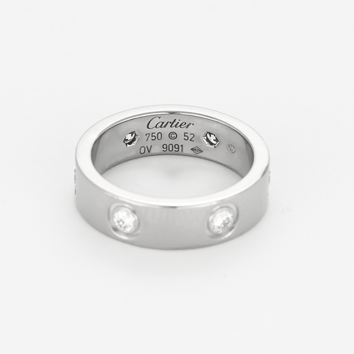 CARTIER - Bague LOVE, modèle classique, 6 diamants et or gris