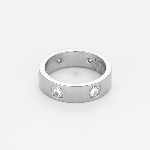 CARTIER - Bague LOVE, modèle classique, 6 diamants et or gris
