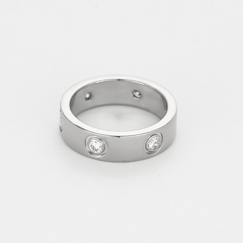 CARTIER - Bague LOVE, modèle classique, 6 diamants et or gris
