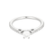 Bague 53 Bague solitaire en platine, diamant 0.35 carat épaulé de diamants plus petits 58 Facettes DDV4648-9-53-2