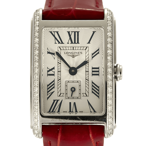 Montre LONGINES - Dolcevita en acier et diamants 58 Facettes DDV28310-5