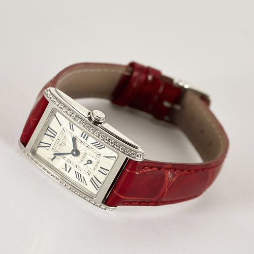 Montre LONGINES - Dolcevita en acier et diamants 58 Facettes DDV28310-5