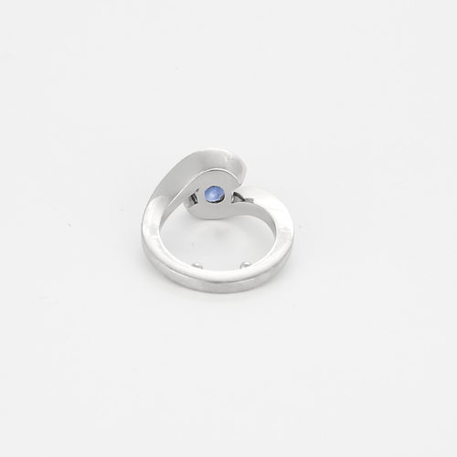 Bague 47,5 Bague en or gris, saphir et diamants 58 Facettes DV27208-1-475-5