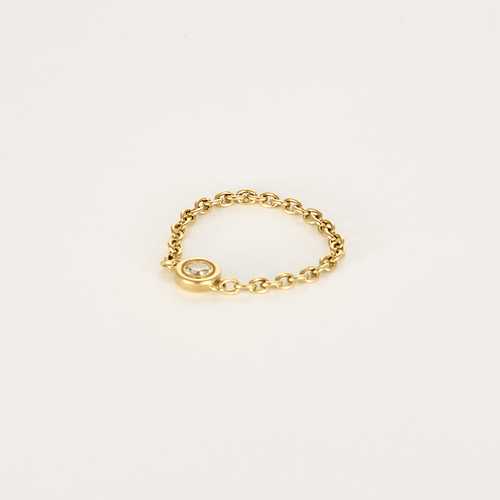Bague DIOR - Maxi Oui - Bague chaîne en or jaune et diamants 58 Facettes DV28510-1-64-3