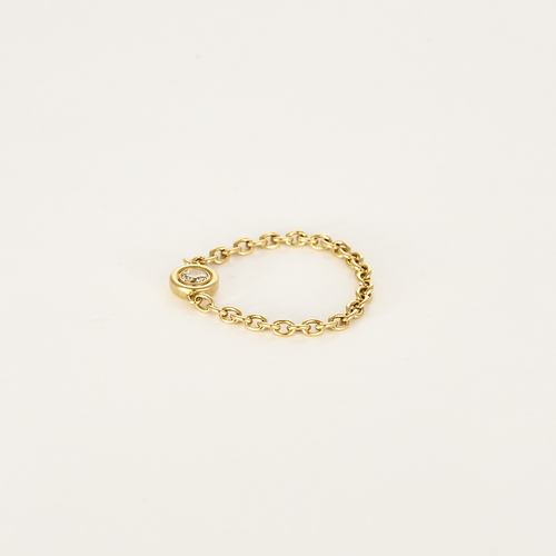 Bague DIOR - Maxi Oui - Bague chaîne en or jaune et diamants 58 Facettes DV28510-1-64-3