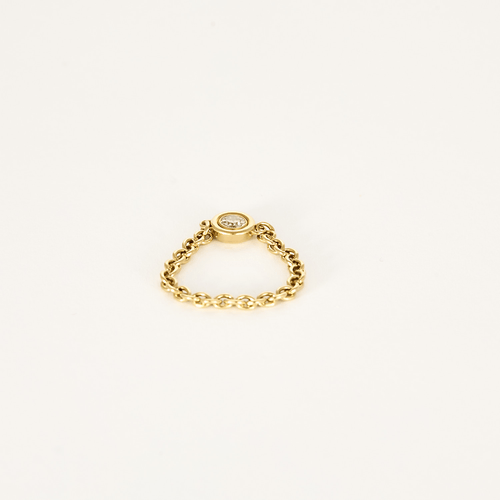 Bague DIOR - Maxi Oui - Bague chaîne en or jaune et diamants 58 Facettes DV28510-1-64-3