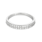 Demie alliance en or gris et diamants