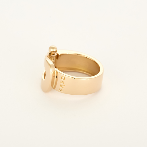 FRED Force 10 Grand Modèle - Bague en or rose et diamants blancs.