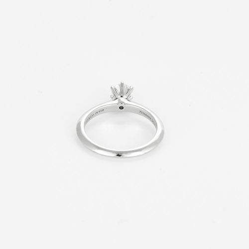 Bague 49 TIffany & Co - Setting - Bague solitaire platine et diamant 0.37 carat 58 Facettes DV28887-2