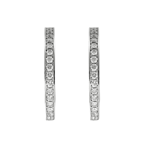 Boucles d'oreilles Cartier - Boucles d'oreilles en or gris et diamants 58 Facettes DV28562-2