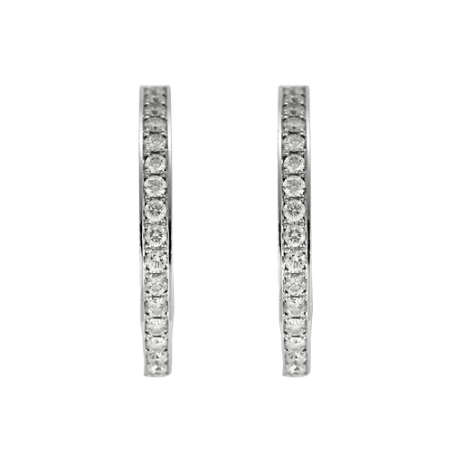 Boucles d'oreilles Cartier - Boucles d'oreilles en or gris et diamants 58 Facettes DV28562-2