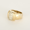 Bague Bague en or jaune, or gris à motif de godrons et diamants 58 Facettes DV27468-44-54-3