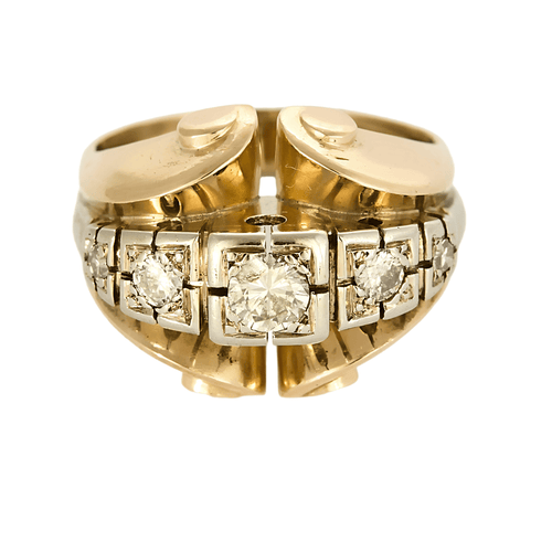 Bague 57 Bague en or rose, or gris, diamants en chute 58 Facettes DV27468-36-57-3
