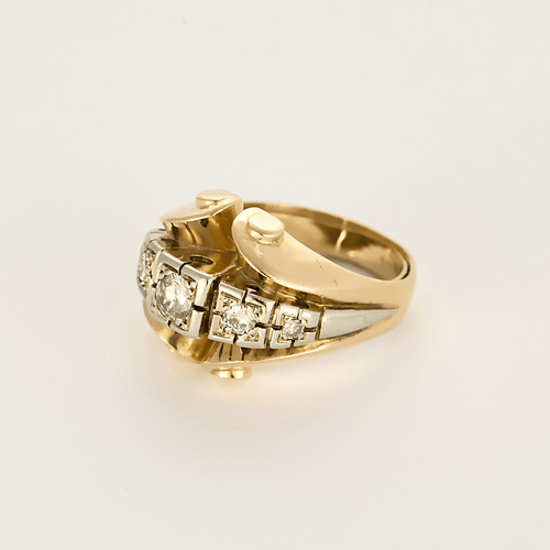 Bague 57 Bague en or rose, or gris, diamants en chute 58 Facettes DV27468-36-57-3