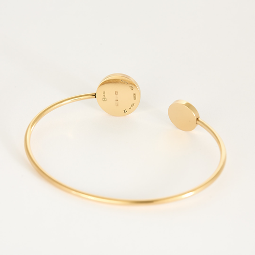 BVLGARI - Bvlgari Bvlgari - Bracelet jonc ouvert en or jaune, onyx et diamants