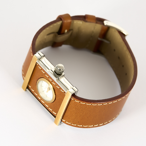 Pequinet - Montre en acier à boitier rond et à mouvement quartz