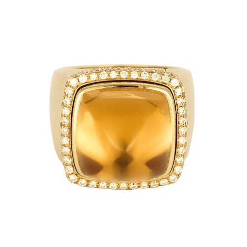 54 Fred Paris - Pain de Sucre - Grand modèle - Bague en or jaune et citrine 58 Facettes DV31019-1