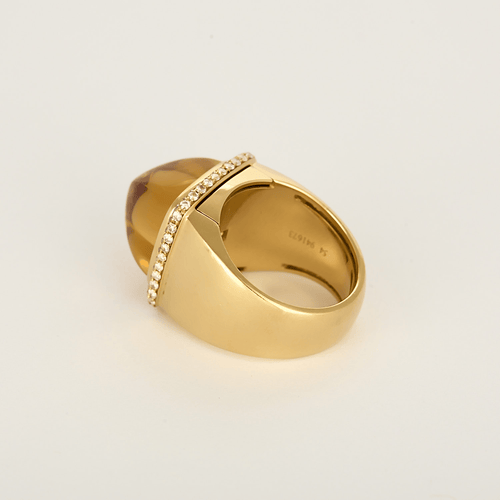 Fred Paris - Pain de Sucre - Grand modèle - Bague en or jaune et citrine