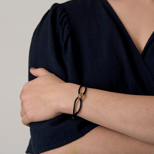 Bracelet Cartier - Trinity Bracelet trois or 18K et cordon 58 Facettes DV28077-9