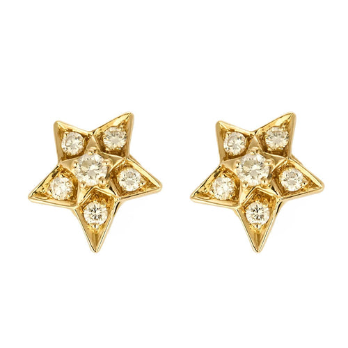 Boucles d'oreilles CHANEL – Comète Géode – Paire de Boucles d’Oreilles en or jaune et diamants. 58 Facettes DV28077-11