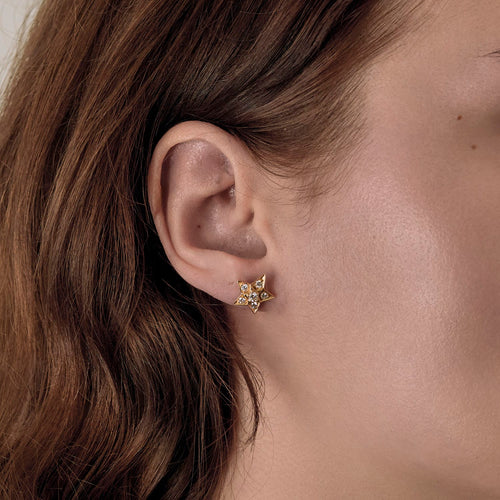 Boucles d'oreilles CHANEL – Comète Géode – Paire de Boucles d’Oreilles en or jaune et diamants. 58 Facettes DV28077-11