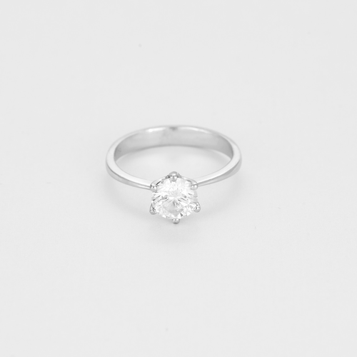 Bague Bague solitaire en or blanc et diamants 58 Facettes DV0118-3-525-3