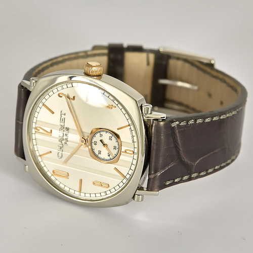 CHAUMET - DANDY - Montre en acier, acier doré à boitier tonneau et à mouvement mécanique