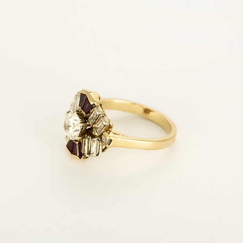 Bague 57 Bague en Or jaune 18k Diamant 58 Facettes DV31054-1